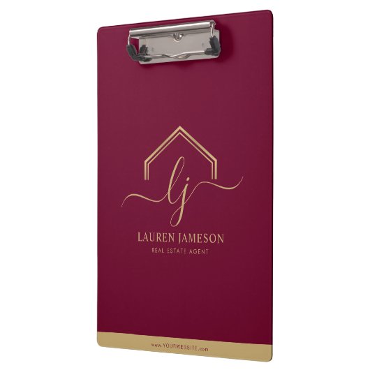 モダン実在の不動産仲介業者ロゴ クリップボード (左)