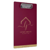 モダン実在の不動産仲介業者ロゴ クリップボード (右)