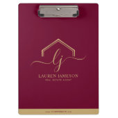 モダン実在の不動産仲介業者ロゴ クリップボード (正面)