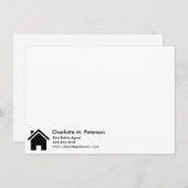 モダン実在エステートエージェントハウス不動産仲介業者  ノートカード (正面/裏面)