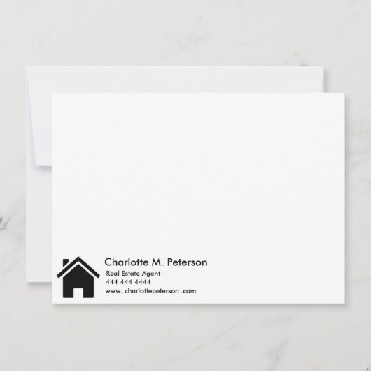 モダン実在エステートエージェントハウス不動産仲介業者  ノートカード (正面)