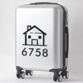 モダン実在エステートスワッグハウス番号カスタム シール (スーツケース)