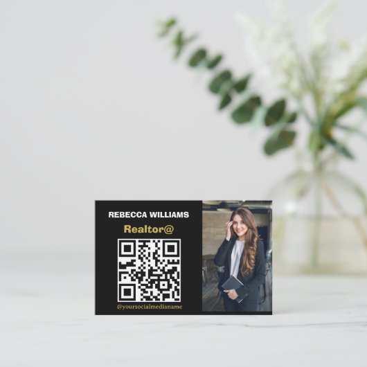 モダン実在エステートモノグラム 名刺 (スタンド正面)