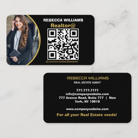 モダン実在エステートモノグラム 名刺 (正面/裏面)