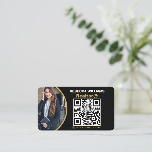 モダン実在エステートモノグラム 名刺 (スタンド正面)