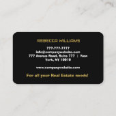 モダン実在エステートモノグラム 名刺 (裏面)