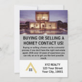 モダン実在エレガント不動産プロモーション 招待状 (正面)