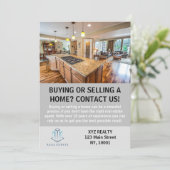 モダン実在エレガントEstate Agentカスタム Card 招待状 (スタンド正面)