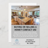 モダン実在エレガントEstate Agentカスタム Card 招待状 (正面/裏面)