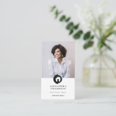 モダン実在エレガントEstate Property Manager写真 名刺 (スタンド正面)