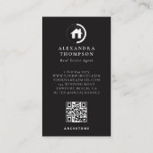 モダン実在エレガントEstate Property Manager写真 名刺 (裏面)