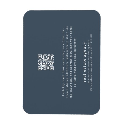 モダン実在シンプルエステートビジネスホリデイ マグネット (縦)