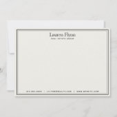 モダン実在パーソナライズされた文具 ノートカード (正面)