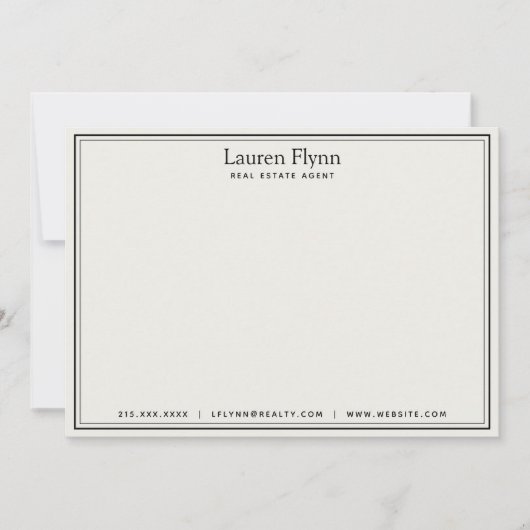 モダン実在パーソナライズされた文具 ノートカード (正面)