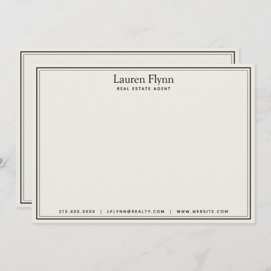 モダン実在パーソナライズされた文具 ノートカード (正面/裏面)