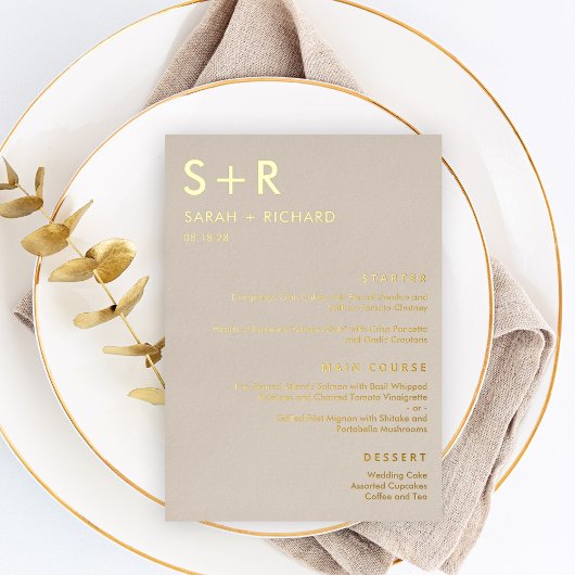 モダン実在ミニマルFOILメエレガントニュー・カード 箔招待状