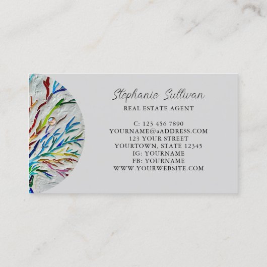 モダン実在ユニーク不動産屋 名刺 (裏面)