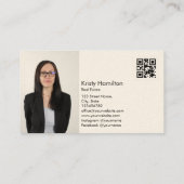 モダン実在不動産プロフェッショナル追加フォトQRコード 名刺 (裏面)