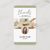 モダン実在不動産マーケティング写真QRコード 名刺 (正面)