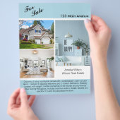 モダン実在不動産リスト2面フライヤー チラシ (手)