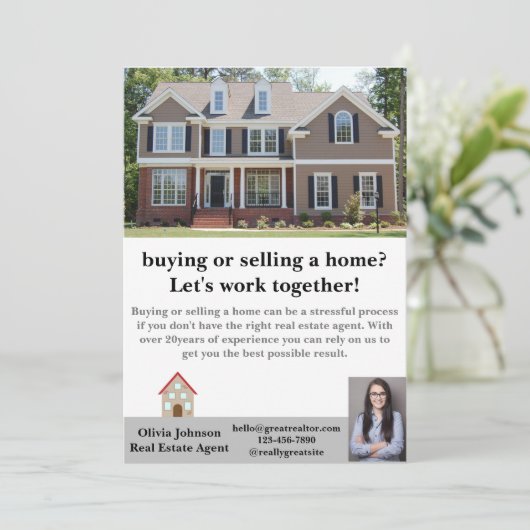 モダン実在不動産代理カスタム人 サンキューカード (スタンド正面)