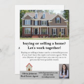 モダン実在不動産代理カスタム人 サンキューカード (正面/裏面)