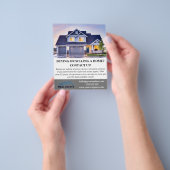 モダン実在不動産代理店上場カスタム チラシ (手)