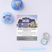 モダン実在不動産代理店上場カスタム チラシ (シングル)