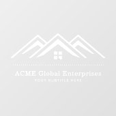 モダン実在不動産仲介業者のロゴ ウィンドウサイン (シート)