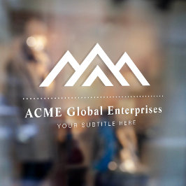 モダン実在不動産仲介業者のロゴ ウィンドウサイン