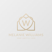 モダン実在不動産仲介業者のロゴ ウィンドウサイン (シート)