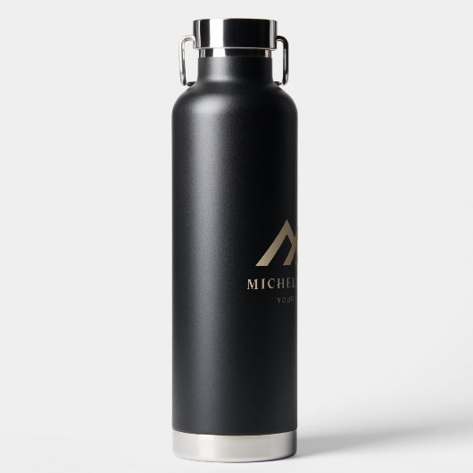 モダン実在不動産仲介業者のロゴ ウォーターボトル (正面)