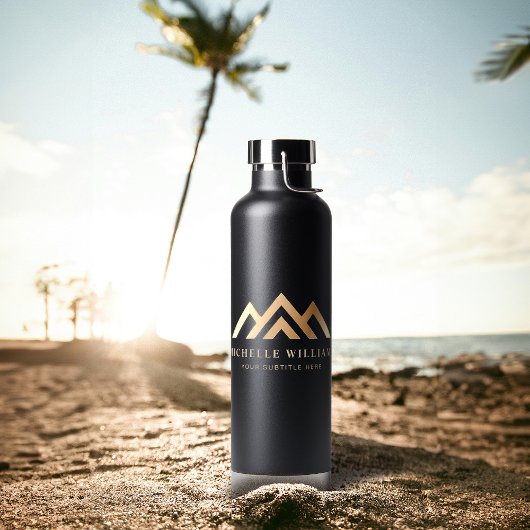 モダン実在不動産仲介業者のロゴ ウォーターボトル