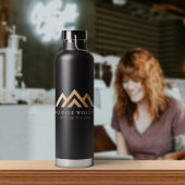 モダン実在不動産仲介業者のロゴ ウォーターボトル