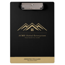 モダン実在不動産仲介業者のロゴ クリップボード