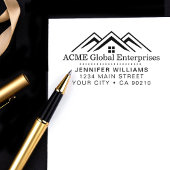 モダン実在不動産仲介業者のロゴ セルフインキングスタンプ