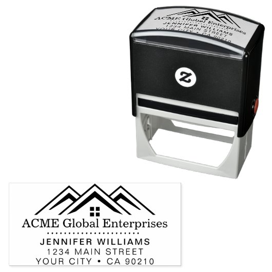 モダン実在不動産仲介業者のロゴ セルフインキングスタンプ (インサイチュ)