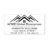 モダン実在不動産仲介業者のロゴ セルフインキングスタンプ (デザイン)