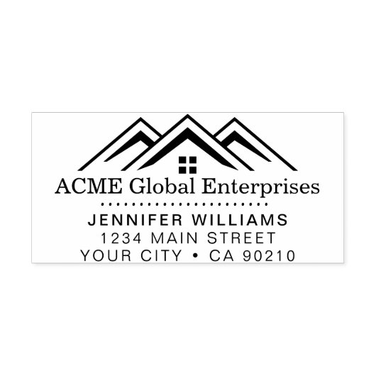 モダン実在不動産仲介業者のロゴ セルフインキングスタンプ (デザイン)