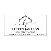 モダン実在不動産仲介業者のロゴ セルフインキングスタンプ (デザイン)