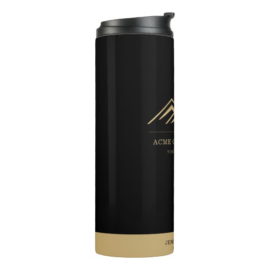 モダン実在不動産仲介業者のロゴ タンブラー (回転左)