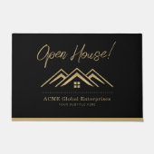 モダン実在不動産仲介業者のロゴ ドアマット (正面)