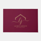 モダン実在不動産仲介業者のロゴ ドアマット (正面)