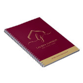 モダン実在不動産仲介業者のロゴ ノートブック (右側)