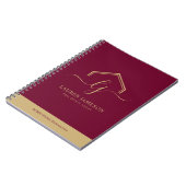 モダン実在不動産仲介業者のロゴ ノートブック (左側)