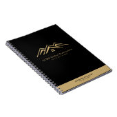 モダン実在不動産仲介業者のロゴ ノートブック (右側)