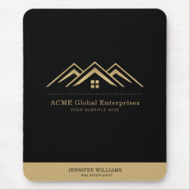 モダン実在不動産仲介業者のロゴ マウスパッド