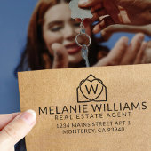 モダン実在不動産仲介業者のロゴ ラバースタンプ