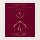 モダン実在不動産仲介業者のロゴ 名刺 (外部フラット)