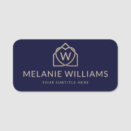 モダン実在不動産仲介業者のロゴ 名札